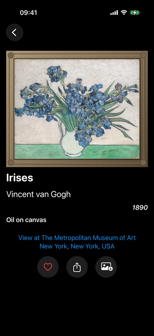 Beautifeye showing Irises by Vincent van Gogh